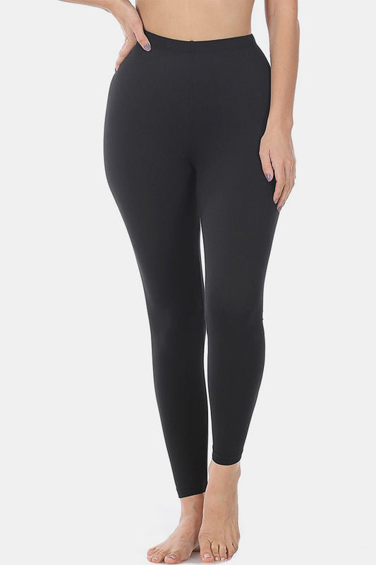 Zenana Premium-Mikrofaser-Leggings mit hoher Taille