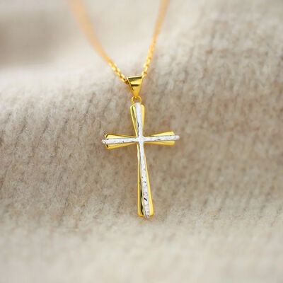 Collier pendentif croix en argent sterling 925