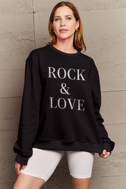 Simply Love ROCK &amp; LOVE Rundhals-Sweatshirt in voller Größe