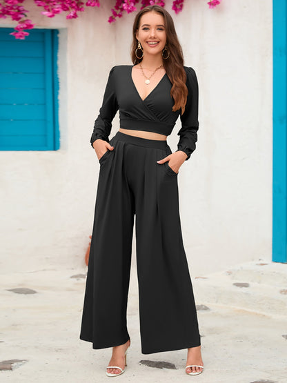 Ensemble haut surplis et pantalon large