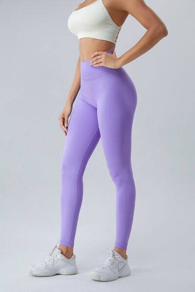 Geraffte Active-Leggings mit hoher Taille