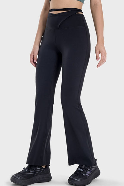 Pantalon actif noué à taille mi-haute