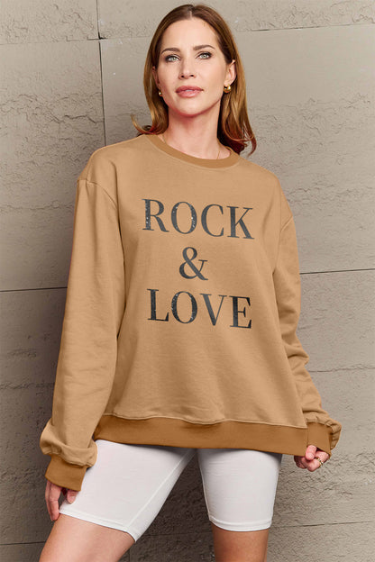 Simply Love ROCK &amp; LOVE Rundhals-Sweatshirt in voller Größe